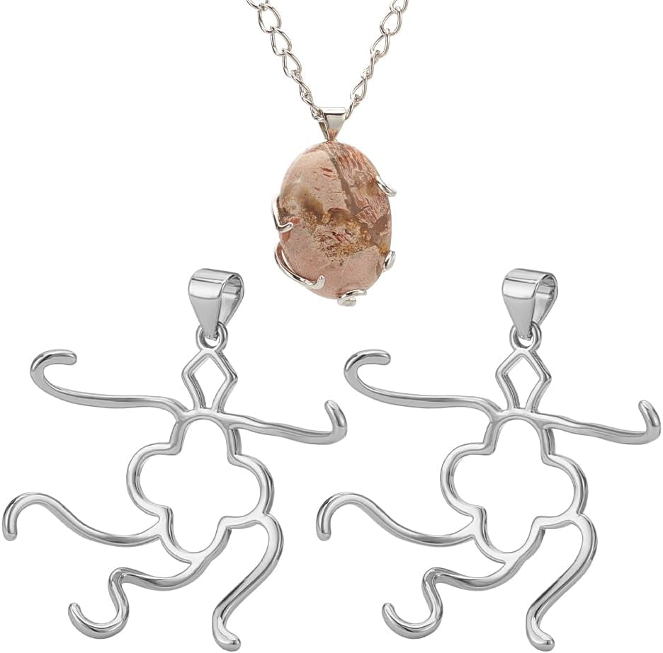 Sterling Silver 5-Claw Pendant Blank Setting – 32x38mm, 3mm Hole, For Raw Gemstones & DIY Jewelry Making - View #9