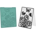 thumbnail image 1 of DIY 2 Pcs Flower Butterfly Plastic Embossing Folders DIY Plastic Template Craft Card Making for Handcraft Photo Album Decoration 5.83 x 4.13 Inches DIY, 1 of 7
