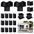 thumbnail image 1 of DIY 2-Post Pergola Kit for 10x10 Pergola with Roof Attached to House - Steel 4x4 Pergola Mounting Brackets (Lumber Not Included), 1 of 5