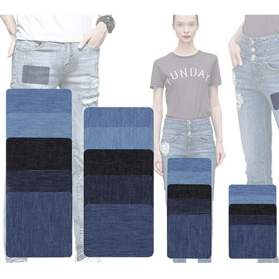 DIY 20 Pieces 3"* 2" with 4 classic colors Multi-Color Value Pack Fabric Iron-on Patches and Other Items