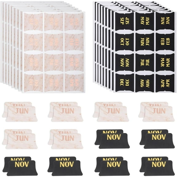 DIY 20 Sheets 240Pcs Monthly Tabs Monthly Planner Stickers Waterproof Monthly Index Labels Self Adhesive Calendar Monthly Dividers for Organizing Planners Notebooks DIY