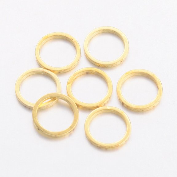 DIY 200pc Brass Linking Rings Golden 8x0.7mm