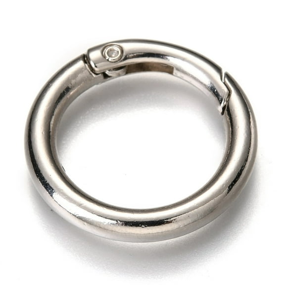 DIY 200pc Zinc Alloy Spring Gate Rings O Rings Platinum 27x4mm Inner Diameter: 20mm DIY