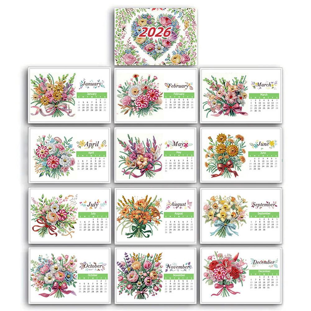 DIY 2026 Diamond Art Desk Calendar Kit - Walmart.com
