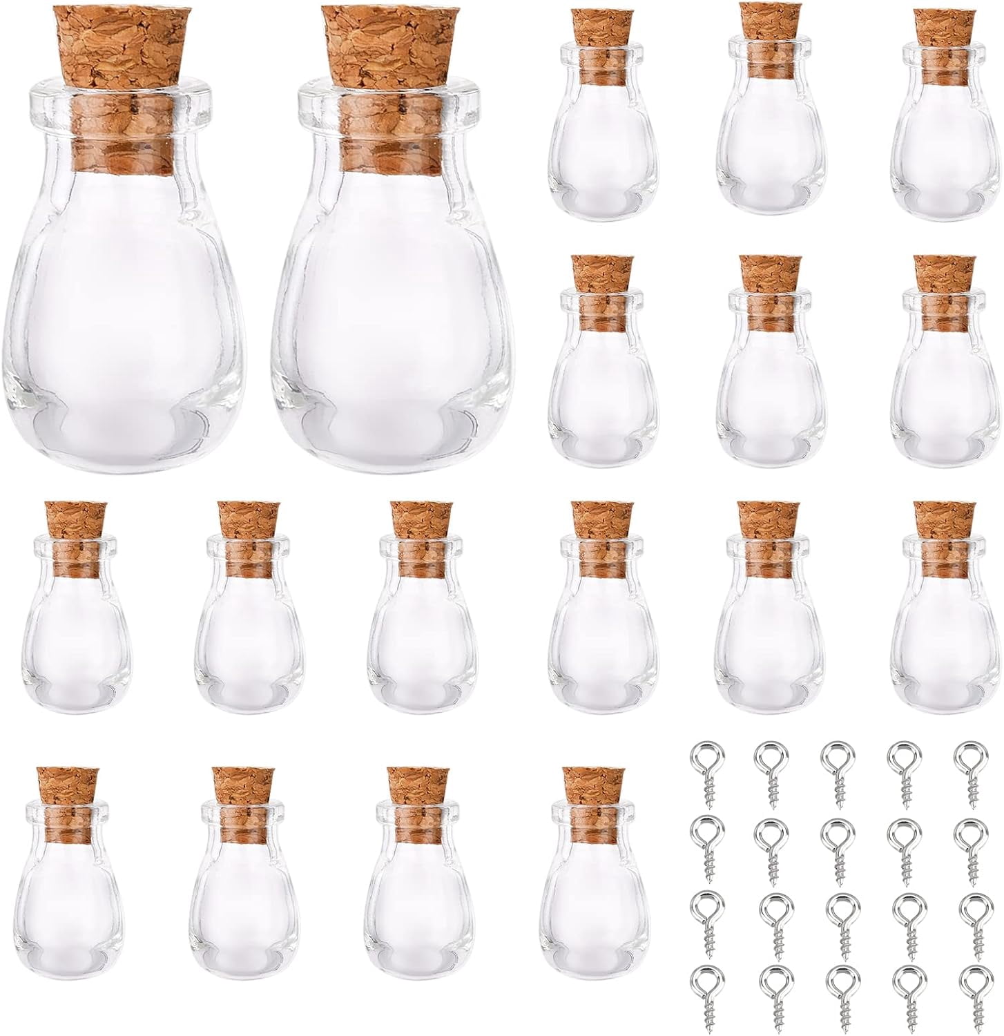 SUNNYCLUE 1 Box 32Pcs Wish Bottle Charms Mini Bottles Charms...