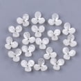 thumbnail image 1 of DIY 20pc Cellulose Acetate(Resin) Bead Caps 3-Petal Flower Linen 12x13x5.5~6mm Hole: 1.2mm DIY, 1 of 2