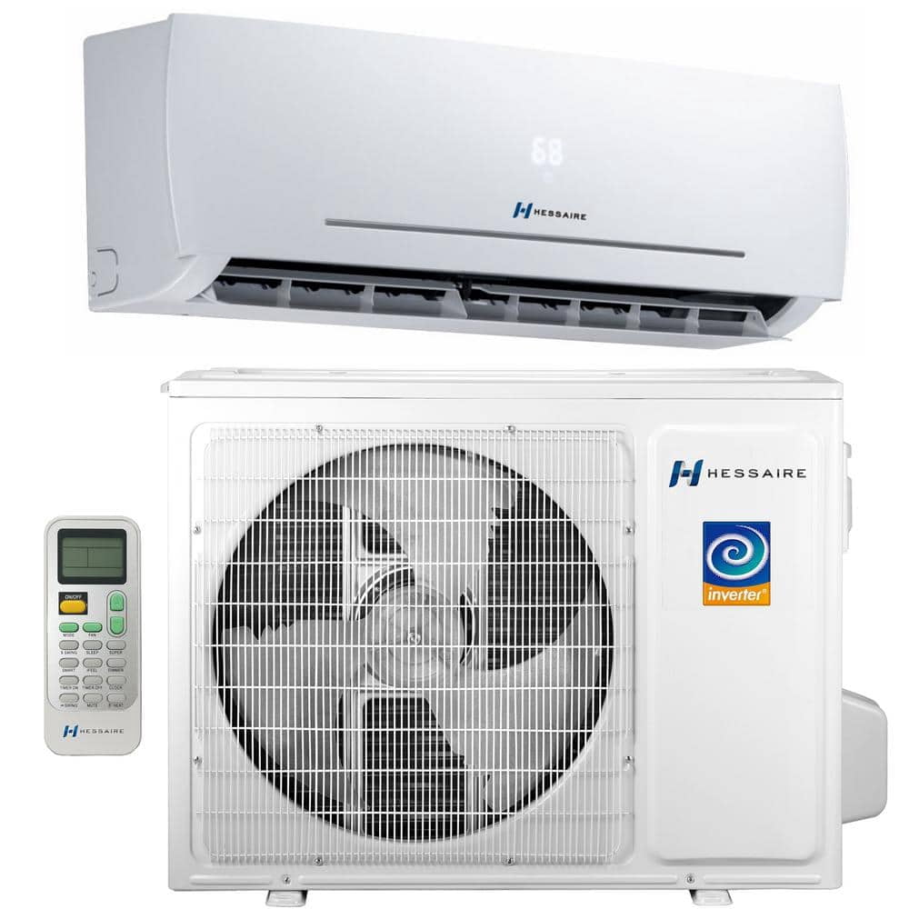 DIY 21.7 SEER2 12,000 BTU Wi-Fi 1 Ton Ductless Mini Split Air Conditioner and Heat Pump Variable Speed Inverter - 115V