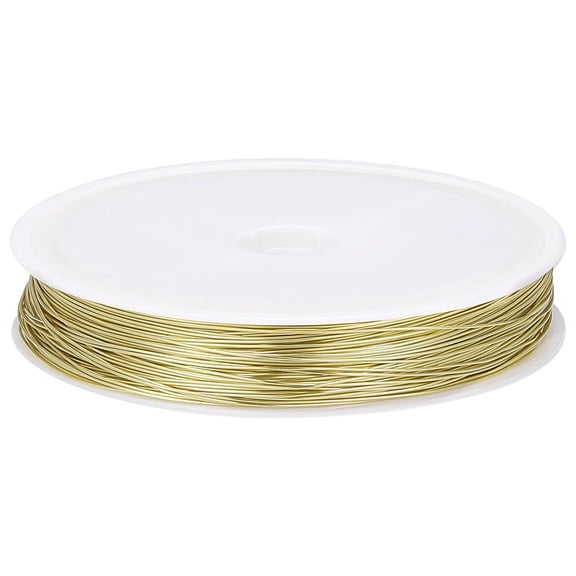 DIY 24 Gauge 0.5mm Craft Wire for Jewelry Making 54.6 Yards/50M 14K Gold Plated Round Polished Tarnish Resistant Bendable Metal Copper Craft Wire with A Spool for DIY Supplies DIY