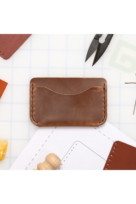 DIY 3-Pocket Foldover Wallet Leather Kit