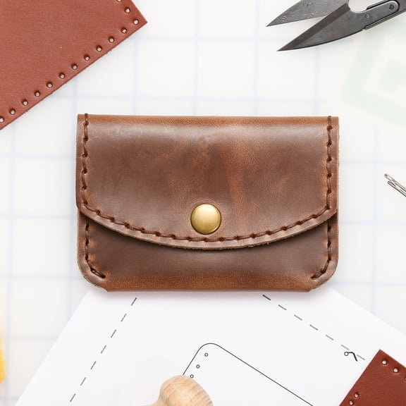 DIY 3-Pocket Snap Wallet Leather Kit