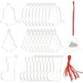 thumbnail image 1 of DIY 30 Pieces Acrylic Christmas Ornaments 3 Styles DIY Blank Christmas Tree Decoration Pendants Clear Acrylic Painting Hanging Supplies with Ribbon Cord for Christmas Party Holiday Decoration DIY, 1 of 5