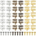 thumbnail image 1 of DIY 30Pcs Jewelry Box Latch Hook Clasp Jewelry Box Hardware Jewelry Right Latch Hook Hasp Swing Arm Lock Clasp with 120pcs Replacement Screws for Jewelry Box Cabinet -6 Colors DIY, 1 of 8