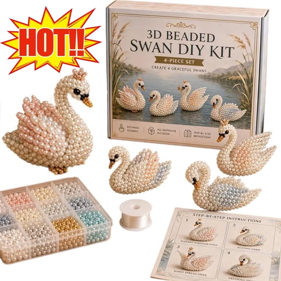 DIY 3D Animal Bead Embroidery Kit Bird Beading Crafts with Instructions Cute Bead Art Handmade Bird Gift for Beginners Craft Enthusiasts,F