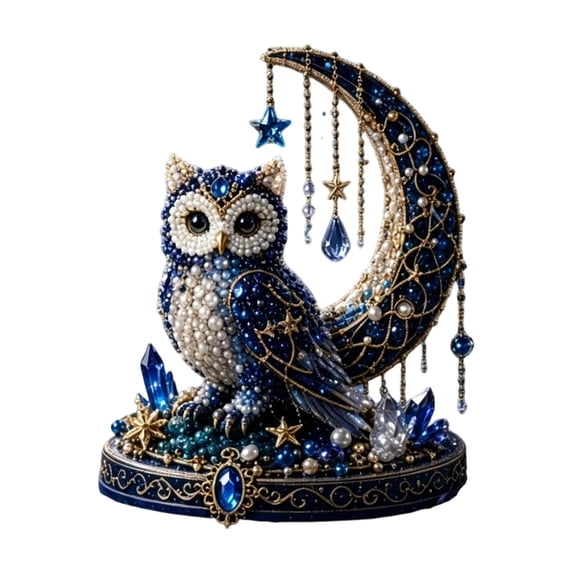 DIY 3D Beaded Animal Kit, Creative Owl Embroidery Beading Craft Set ...