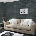 thumbnail image 1 of DIY 3D Brick Wall Panels - Self-Adhesive PE Foam Wallpaper with Stone Texture, Easy to Install Decal for Living Room Bedroom TV Background, Black, 1 of 6