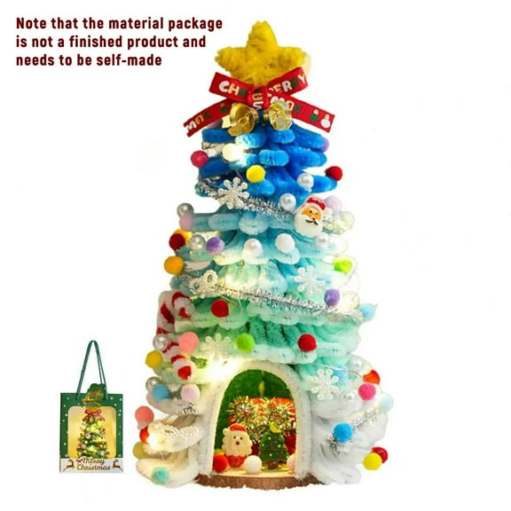 DIY 3D Christmas Tree Craft Kit Complete All Materials Safe for Family Holiday Decor