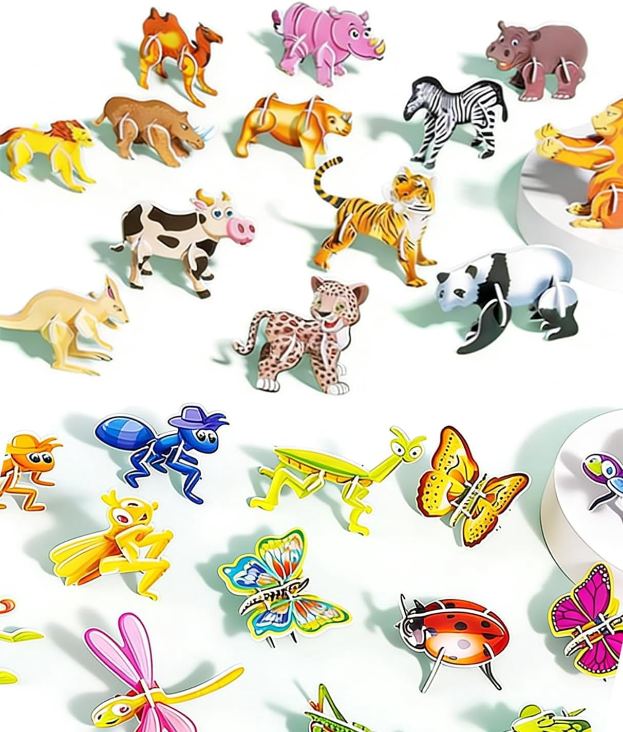 Paper Insect Puzzle DIY 3D Creative Insect Paper Jigsaw Puzzle, 25 PCS 3D Insect Puzzles ...