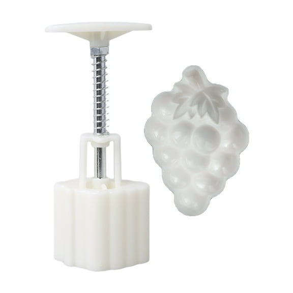 DIY 3D Mooncake Mold Set 25g Or 50g Grape Patterns Shaped Moon Cake Mold Press Safe Cookie Molds for Mid-Autumn Festival