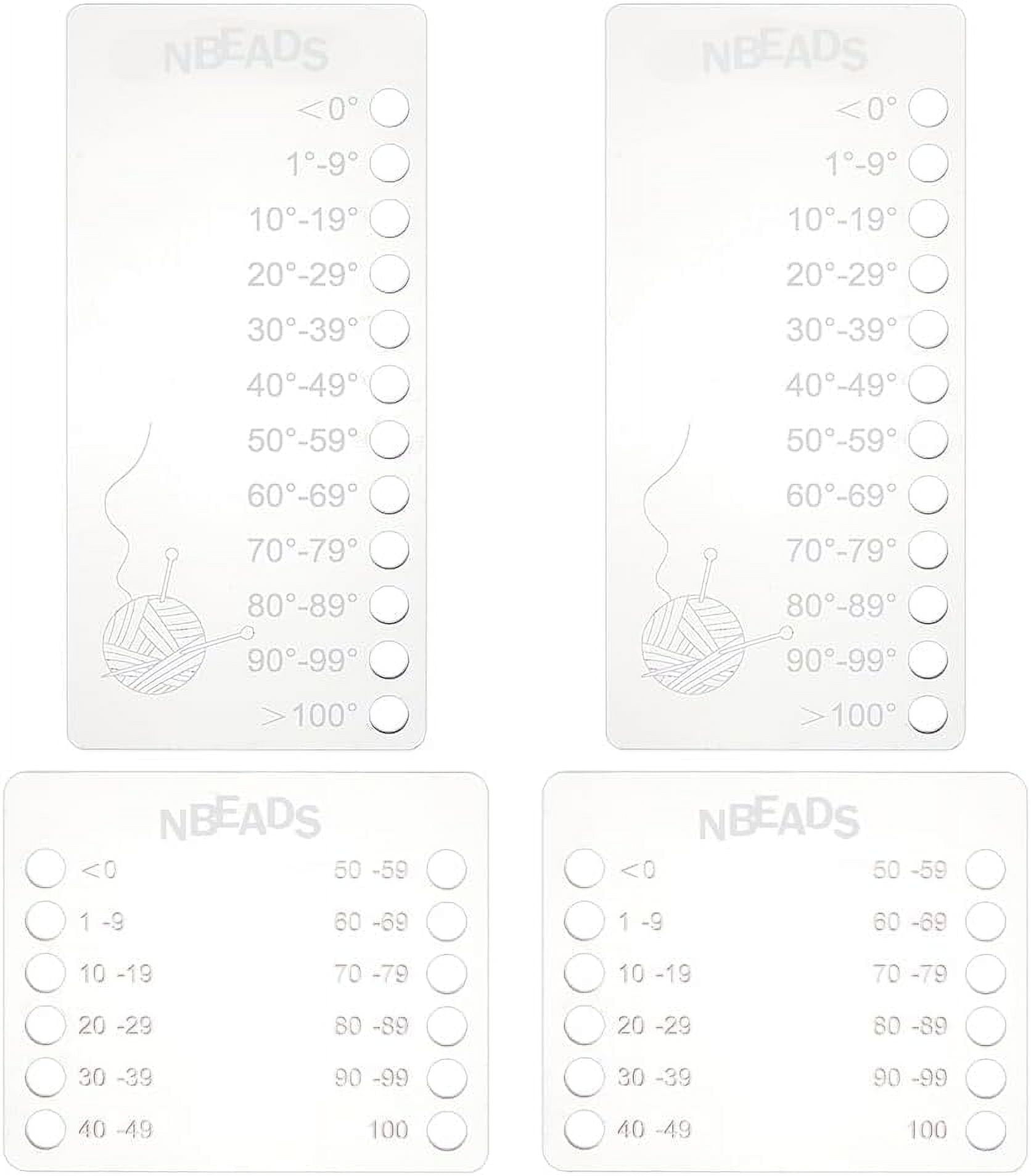 DIY 4 Pcs Temperature Blanket Color Charts Acrylic Reusable Knitting