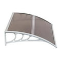 thumbnail image 1 of DIY 40"x 30" Window Awning Front Door Canopy ABS Cover Yard Garden Brown & White Household, 1 of 8