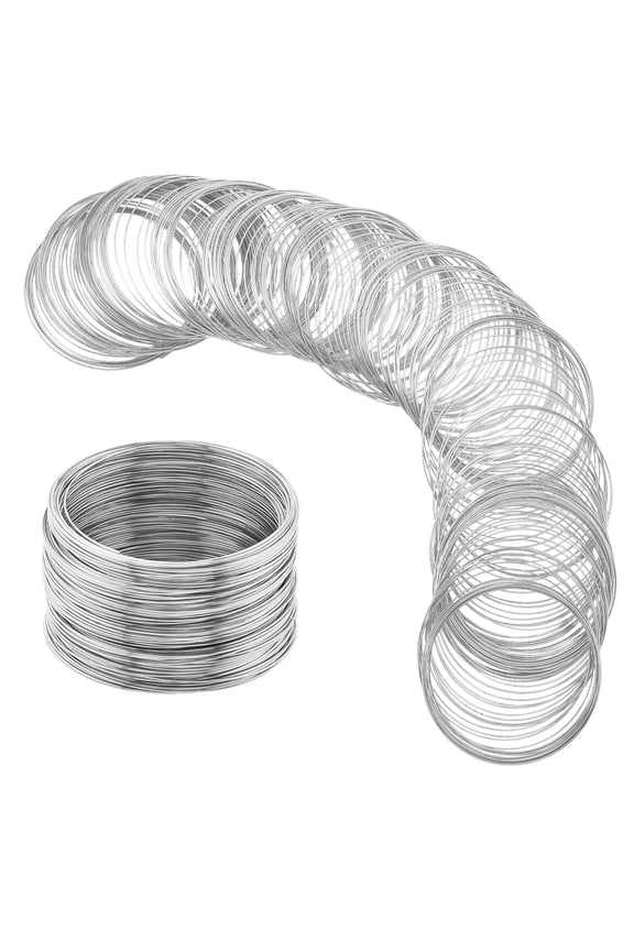 DIY 400 Loops Memory Wire Bracelets Jewelry Memory Wire Cuff Bangle Steel Beading Wires Findings for Jewelry Making Wire Supplies DIY Crafts Bracelet Rings Collar Necklace Wrap Art Creations DIY