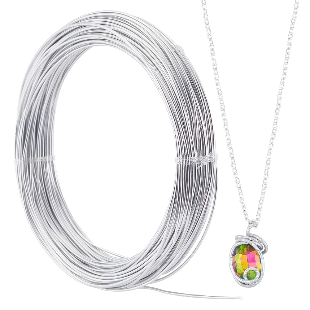 BOXOB 9 Gauge (3mm) Aluminum Craft Wire - 52.5ft Roll, Bendable For Jewelry Making & DIY