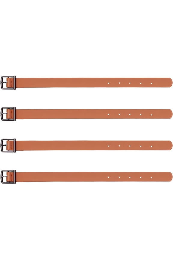 DIY 4Pcs Imitation Leather Cuff Sleeve Belt 16.4" Leather Cuff Belt Buckles Adjustable Coat Cuff Belt