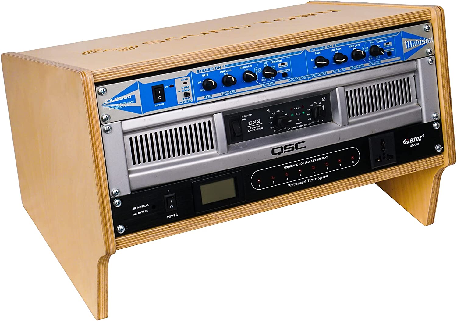 DIY 4U Angled Desktop Turret Studio Rack with Solid Baltic Birch