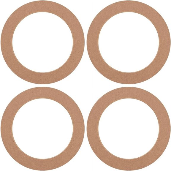 DIY 4pcs Car Speaker Spacer Rings 4.7 Inch Inner Diameter Wood Speaker Rings Wooden Speaker Spacer Rings Car Audio Universal Speaker Spacer Rings for Cars Boats Trucks DIY