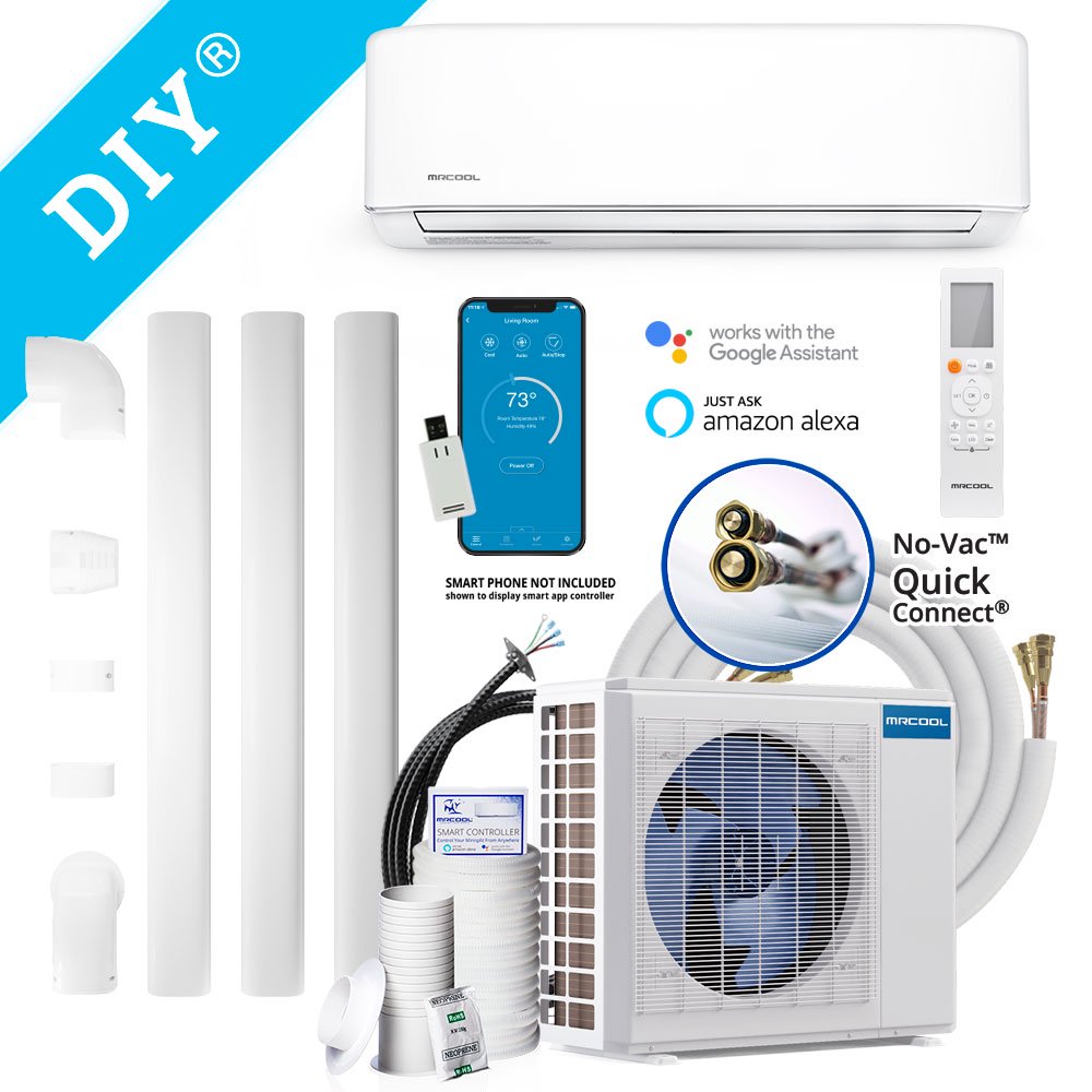 DIY 4th Generation E Star 18k BTU Ductless Mini-Split Heat Pump Complete  System 208-230V/60Hz - Walmart.com