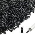 thumbnail image 1 of DIY 500 Pcs Syringe Tip Caps 0.67 Inch Syringe Caps Dispensing Needle Tip Cap with Luer Lock for Storing Fluids Glue and Adhesives Black DIY, 1 of 6