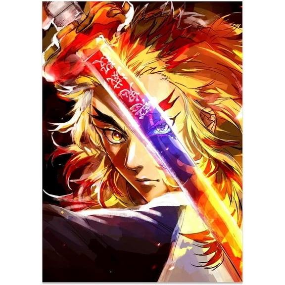 DIY 5D Anime Diamond Painting Kits for Adults Full Drill Demon Slayer Diamond Art Paint with Diamonds Gem Art Cross Stitch Arts Embroidery Home Wall Decor 12" X 16"