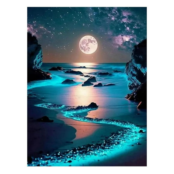 DIY 5D Diamond Art Kit – Dreamy Landscape Painting for Beginners, Full Diamond Craft, 11.7" x 15.6"