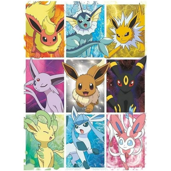 DIY 5D Diamond Art Kits for Adults Kids, Pikachu Paint by Diamonds Gem Painting Kits for Home Wall Decor 12x16 inch
