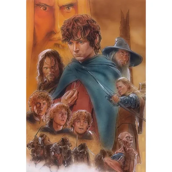 DIY 5D Diamond Painting By Number Kits Full Round Drill The Lord of The Rings Art Rhinestone Embroidery Cross Stitch Craft for Home Wall Decoration