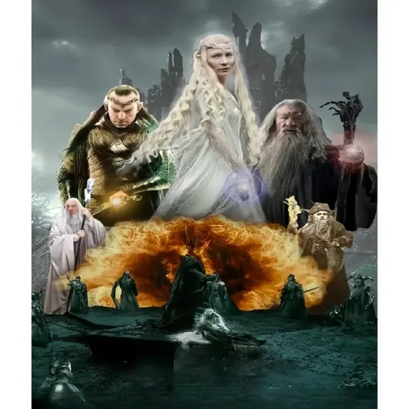 DIY 5D Diamond Painting By Number Kits Full Round Drill The Lord of The Rings Art Rhinestone Embroidery Cross Stitch Craft for Home Wall Decoration