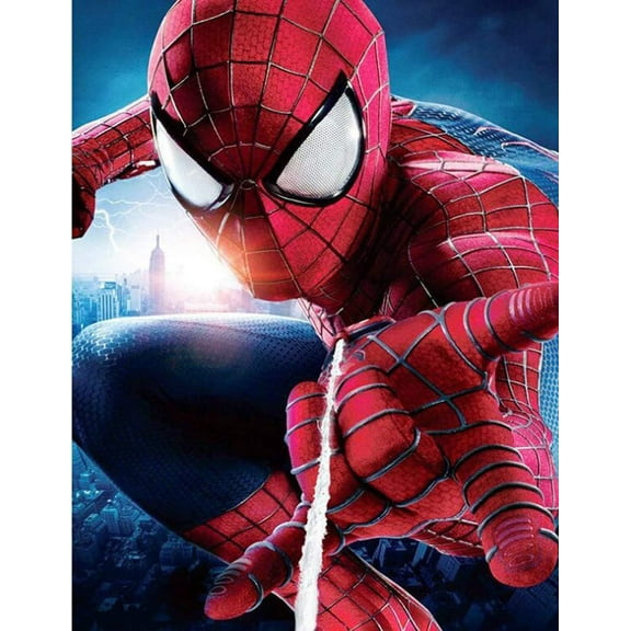 DIY 5D Diamond Painting Full Round Drill Kit Picture Craft Home Wall Decor Spider-Man 12X16Inch