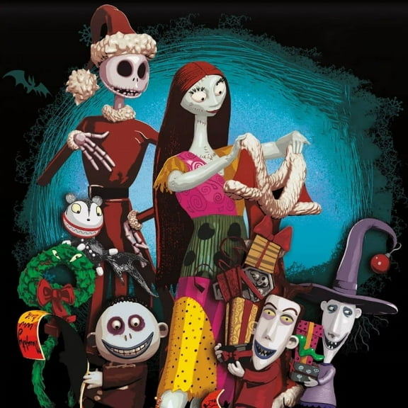 DIY 5D Diamond Painting Full Round Drill The Nightmare Before Christmas Diamond Painting Rhinestone Embroidery Pictures Cross Stitch Arts Crafts for Living Room Home Wall Decor 30x40cm