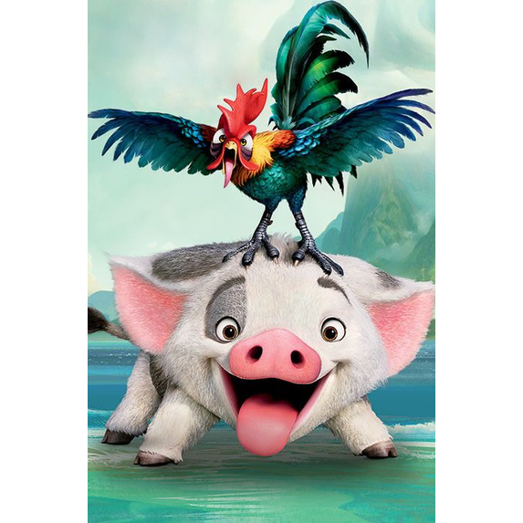 DIY 5D Diamond Painting Kit Adult Diamond Painting "Anime Moana" Full Diamond Crystal Rhinestone Embroidery Craft Kit Home Wall Decor Gift