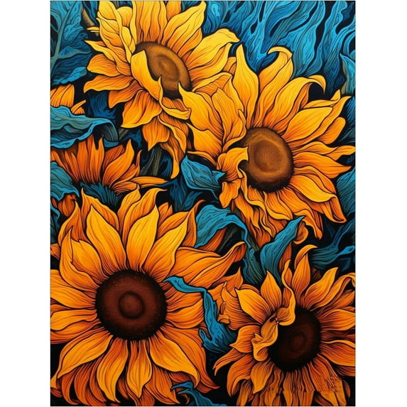 DIY 5D Diamond Painting Kit Adult Diamond Painting "Sunflower Flower" Full Diamond Crystal Rhinestone Embroidery Craft Kit Home Wall Decor Gift