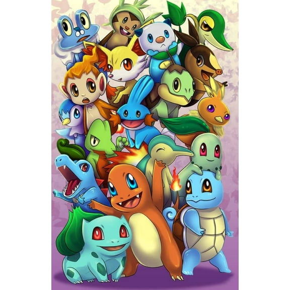 DIY 5D Diamond Painting Kit for Adult Kids Beginner, Digimon Adventure Full Drill Round Diamond Embroidery Arts Painting by Number Kit for Relaxation, Home Wall Decor Gift 12x16 inch