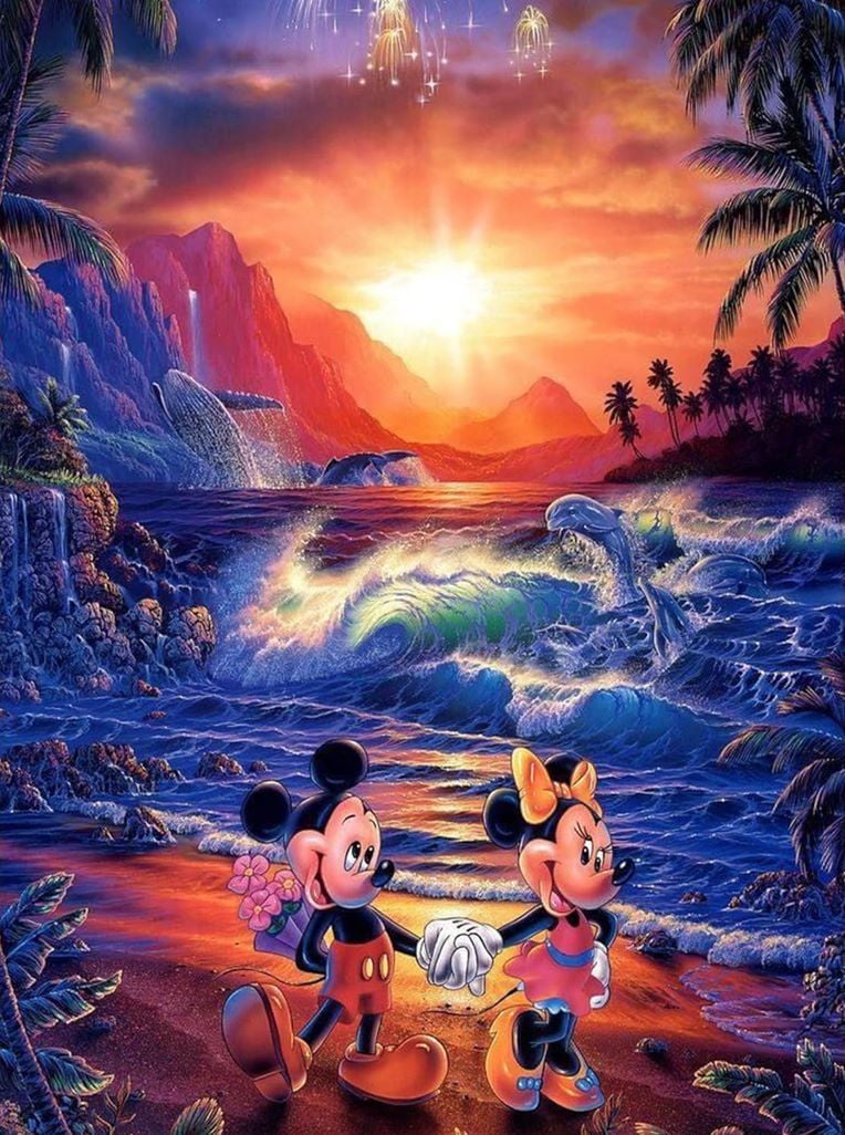 DIY 5D Diamond Painting Kit for Adult Kids Beginner, Mickey and Minnie ...