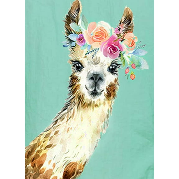 DIY 5D Diamond Painting Kit (For Adults) Diamond Painting "Alpaca" - Full Diamond Crystal Rhinestone Embroidery Craft Kit, Can Be Used As Gift, Wall Decoration