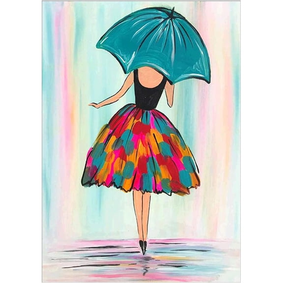 DIY 5D Diamond Painting Kit (For Adults) Diamond Painting "Ballerina" - Full Diamond Crystal Rhinestone Embroidery Craft Kit, Can Be Used as Gift, Wall Decoration