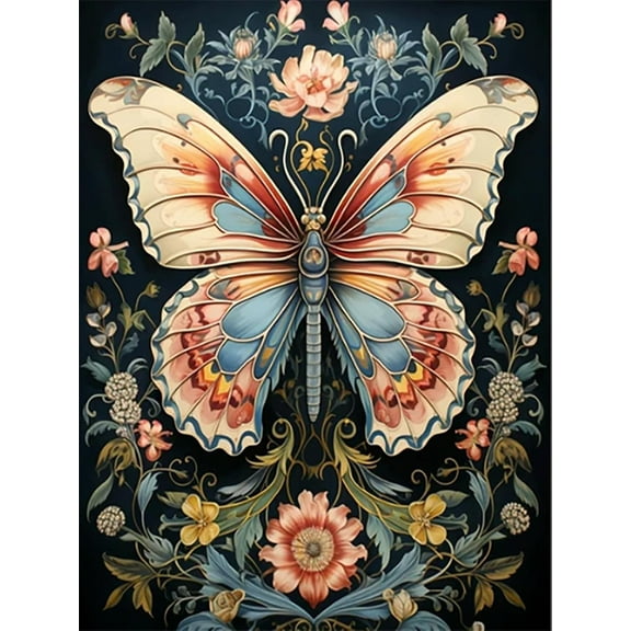 DIY 5D Diamond Painting Kit (For Adults) Diamond Painting "Butterfly" - Full Diamond Crystal Rhinestone Embroidery Craft Kit, Can Be Used As Gift, Wall Decoration