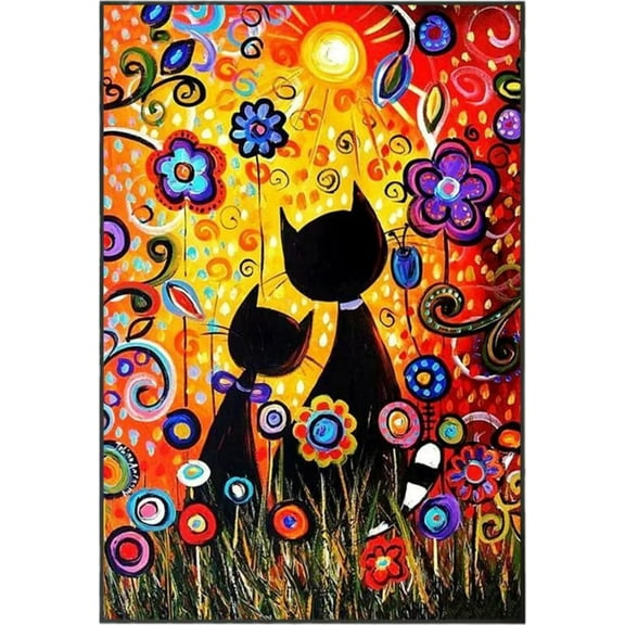 DIY 5D Diamond Painting Kit (For Adults) Diamond Painting "Cat" - Full Diamond Crystal Rhinestone Embroidery Craft Kit, Can Be Used As Gift, Wall Decoration