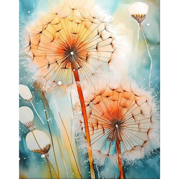 DIY 5D Diamond Painting Kit (For Adults) Diamond Painting "Dandelion" - Full Diamond Crystal Rhinestone Embroidery Craft Kit, Can Be Used As Gift, Wall Decoration