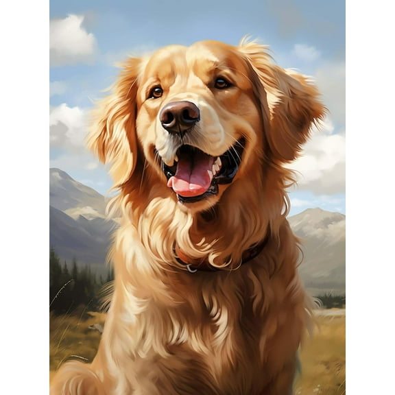 DIY 5D Diamond Painting Kit (For Adults) Diamond Painting "Dog" - Full Diamond Crystal Rhinestone Embroidery Craft Kit, Can Be Used As Gift, Wall Decoration