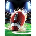 thumbnail image 1 of DIY 5D Diamond Painting Kit (For Adults) Diamond Painting "Football and Flame in Stadium" - Full Diamond Crystal Rhinestone Embroidery Craft Kit, Can be Used as Gift, Wall Decoration, 1 of 5