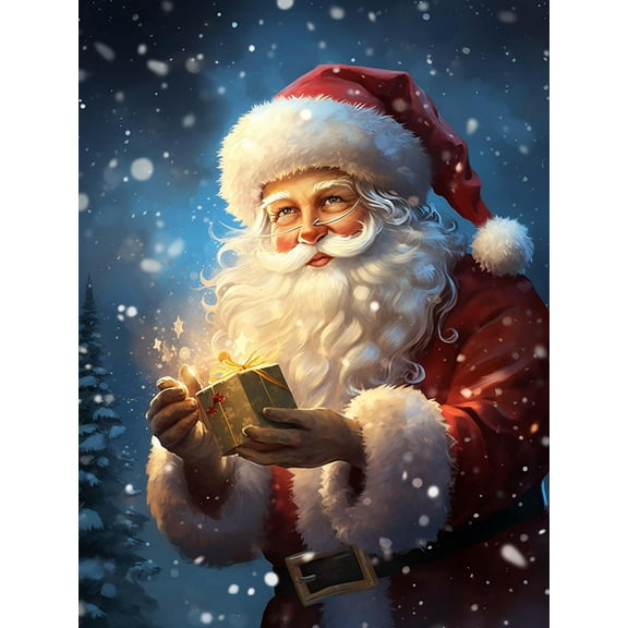 DIY 5D Diamond Painting Kit (For Adults) Diamond Painting "Santa Claus" - Full Diamond Crystal Rhinestone Embroidery Craft Kit, Can Be Used As Gift, Wall Decoration